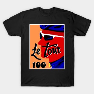 Le Tour Vintage 100 Competition Bicycle Racing Print T-Shirt